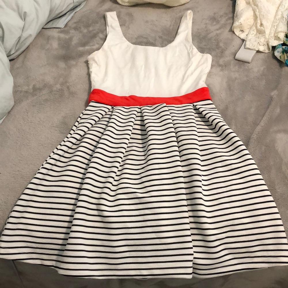 White stripped dress